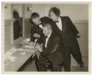 Lot of Five 10 x 8 Glossy Photos From The Three Stooges 1940 Film Boobs in Arms & a Backstage Publicity Still -- Very Good Plus Condition